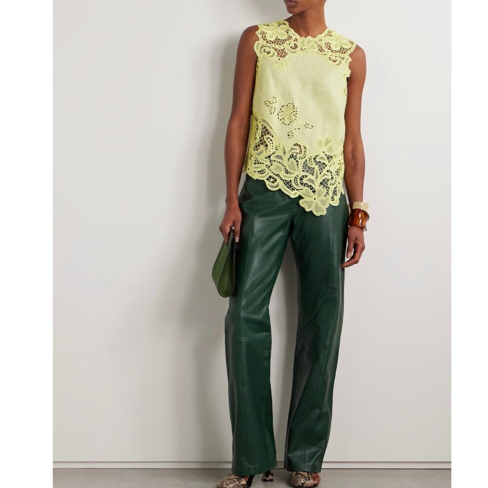 ULLA JOHNSON MARLIS GUIPURE LACE PANELED TOP SIZE S, 4 NEW - Picture 4 of 13